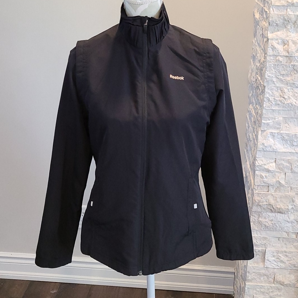 Reebok black lightweight spring jacket like new